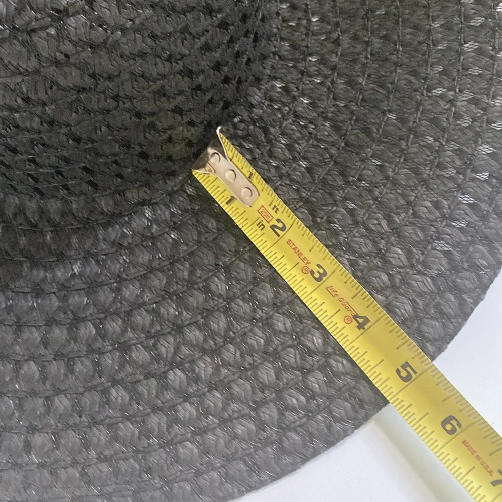 Unbranded Black Paper/Mesh Floppy Sun hat. One Size